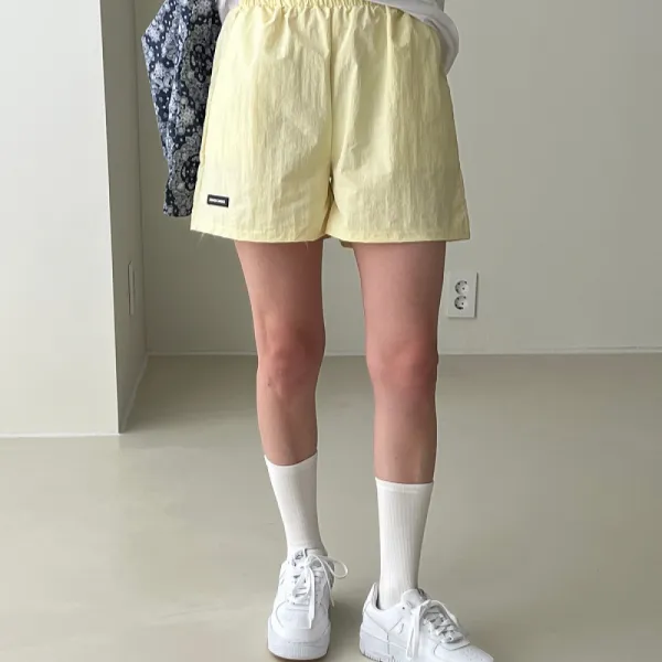 에이치다 / 레이온 쇼트 3부 패치 반바지 4color