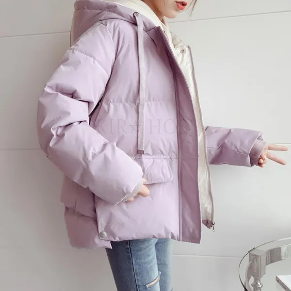 Kirahosi 여성 패딩 점퍼 패션 박시 숏 캐주얼 102호+덧신증정 Bmwgq5ii