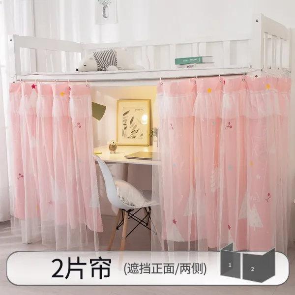 기숙사 침대 커튼 하단 여학생 차광포 선녀 대학 침실 둘러 여생 위 테이블 위에 깔아, 어린선녀 삼면 12m4자