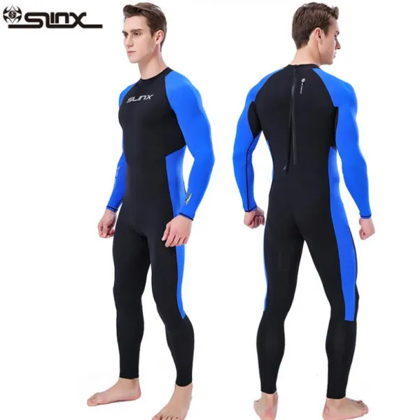 SLINX 여름용 잠수복 자외선차단 서핑복 속간소재 BS6, 블루블랙