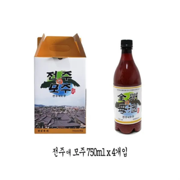 전주 애모주 750ml *4병입 박스포장 전주 애모주750ml*4병입 박스 