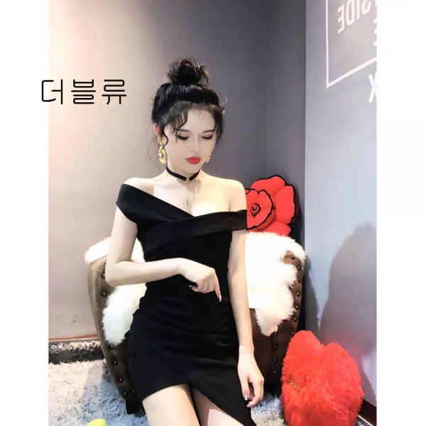 더블류 여성 여름 클럽 색시 원피스 섹시홀복w05nining