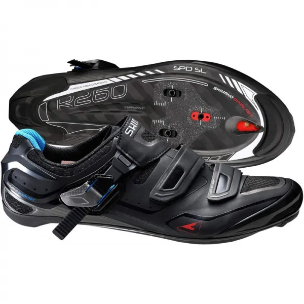 시마노 클릿슈즈 SHIMANO (시마노) SH-R260LE 36.0 시마노 사이즈 cm 환산 (근사치 22.5cm) 블랙 SH-R260