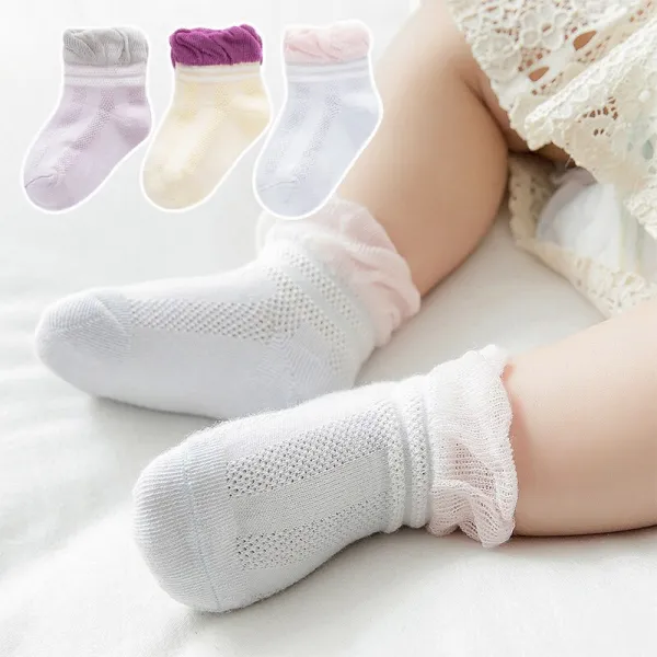 형 송 애기 양말 여자 아기 양말 망 눈 무 뼈 헤 어 슬 림 핏 여름 새 아기 양말 세