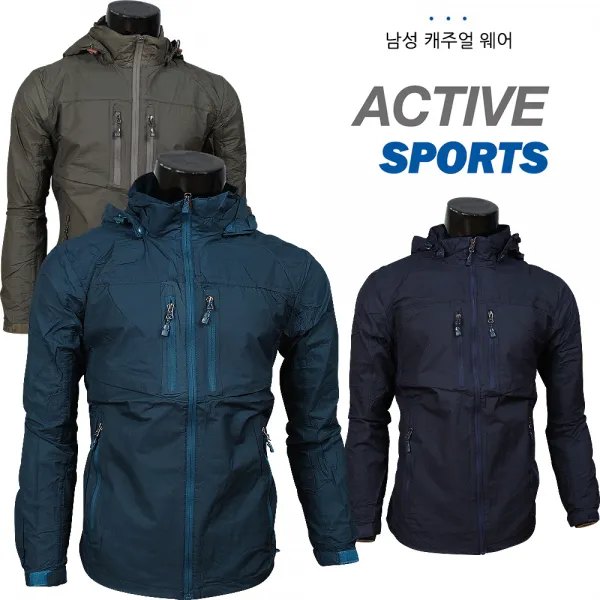 러블리비 남성 Robe 무지 와샤 바람막이 등산자켓