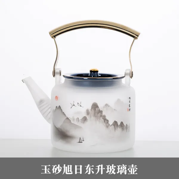 내열유리차주전자 도자기 인덕션 차를 끓이다 클래식 난로 가정용 다실 사무실 끓인물 찌다 다구 3915167550 밝은 해가 동쪽에서 떠오르다 주전자
