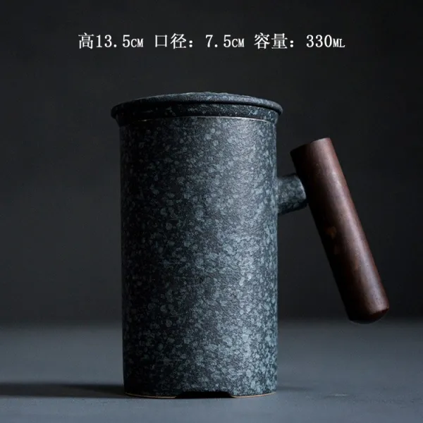 104431 차 세트 사무실 싱글 게스트 컵 분리 위생적 세련된 찻잔 물질적 관심 블루 스톤 찻잔 선물 상자 없음