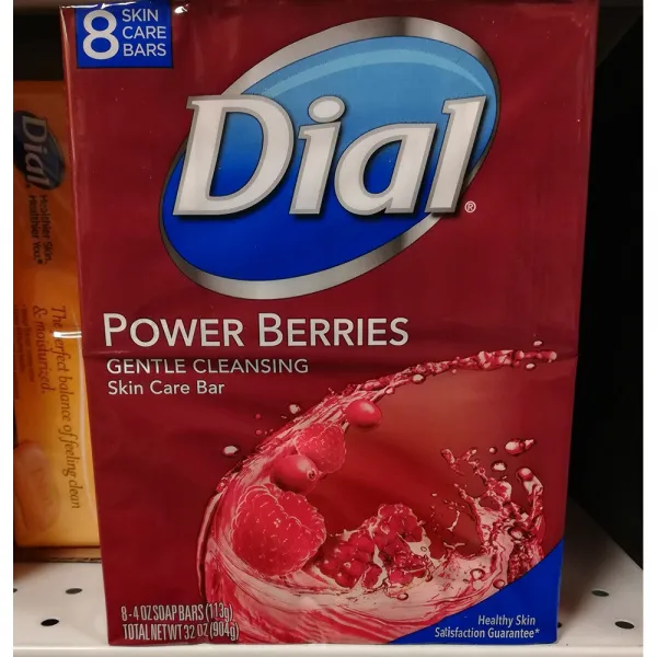 CP18 US FOOD Dial Power Berries gentle cleansing soap bar 다이얼 파워 베리 부드러운 클렌징 비누 바 4oz(904g) 8개입, 1개, 904g