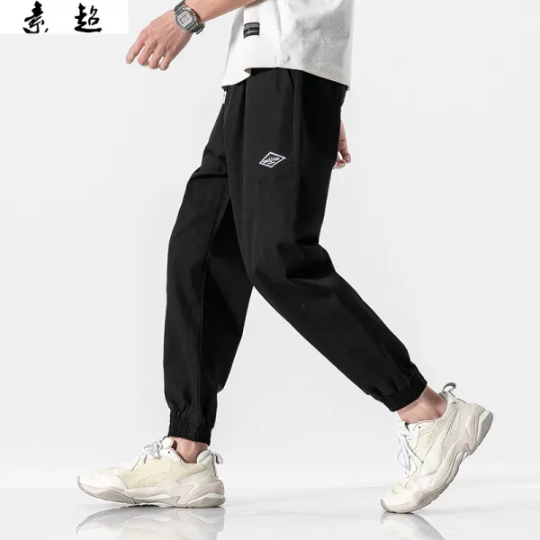 케이판 봄슬랙스팬츠 봄계절 얇은 카고 OVERSIZE 바지 남성 홍콩풍 고착감 와이드 루즈핏 국고길 코디 하라쥬크 무드