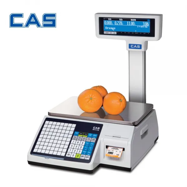 카스 유통형 라벨 프린트 저울 CL5200 야채 청과물 생선 마트 식당 시장, CL-5200 (기둥 유 ), 실버, 기둥 유
