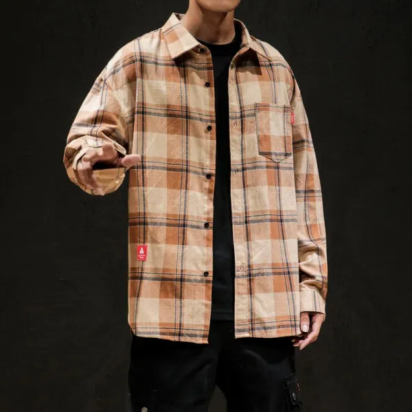 패션이루 체크 빅사이즈 셔츠