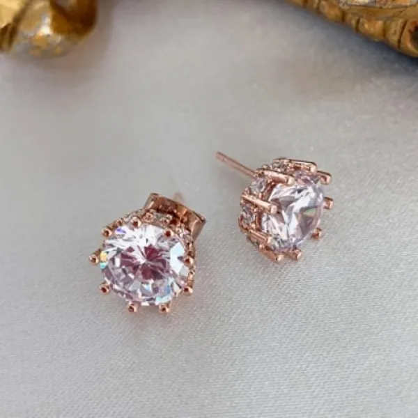  텐바이텐 실버925 심플 크리스탈 귀걸이