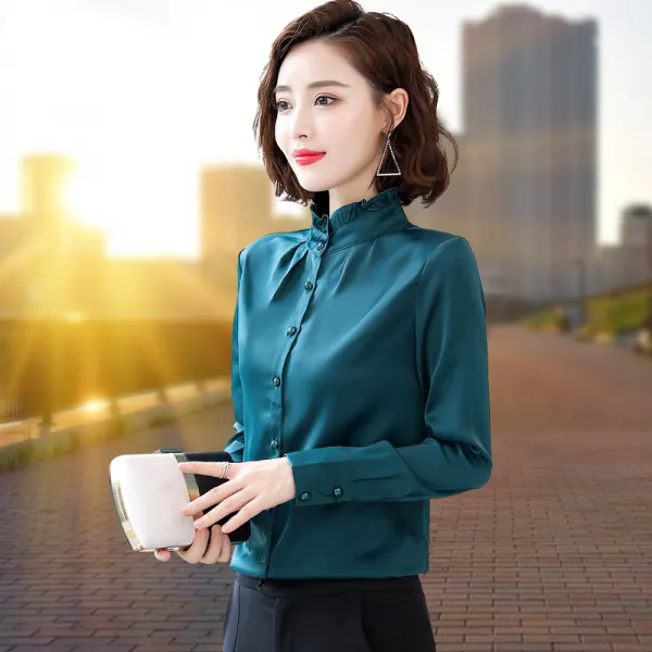 초빈 여성 겨울 기모 셔츠