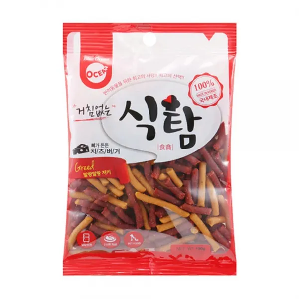 식탐 강아지 져키 치즈버거 10개 기호성좋은간식 애견간식, 1개