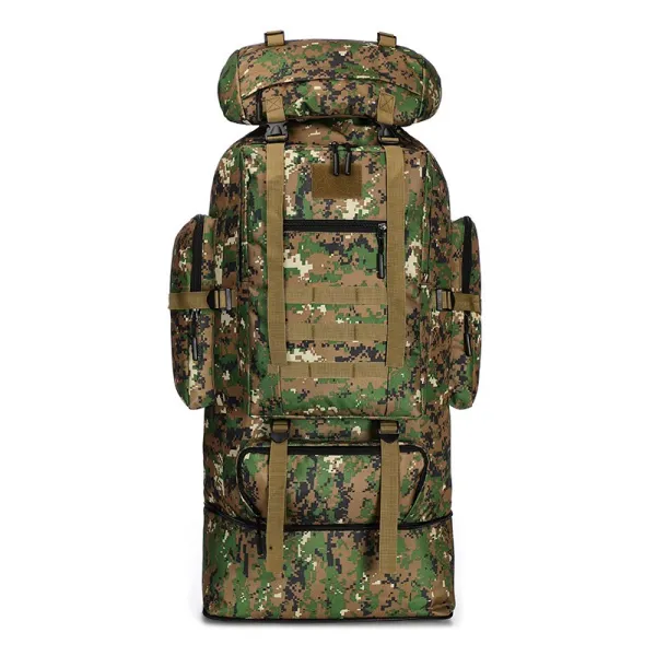 등산배낭 야외 대용량 위장 등산 가방 확장 하이킹 백팩 백팩 남녀 용 다목적 백가방 투어백, 정글 위장