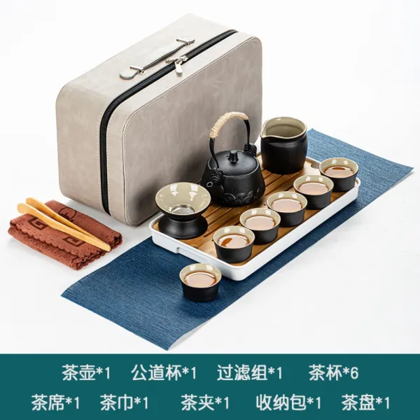 여행용 이효리 다기세트 보이차 다도 캠핑용 다구 휴대용 녹차 정통 홍차 차도구 B 1세트 1개