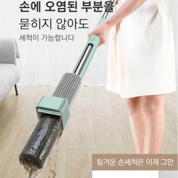 물걸레청소기 물걸레 밀대 손세척NO 바닥재질무관 롤러이용탈수 큰면적청소 모서리/서랍밑부분청소 180도회전간편수납 틈새수납 물헹굼세척 가, 먼지제로 밀대