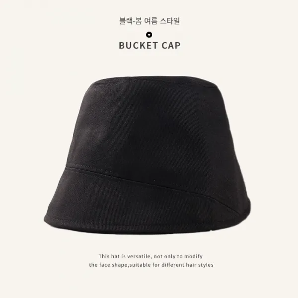 검은 양동이 모자 여성 봄과 가을 여름 일본 모든 일치 금욕주의에 일반 얼굴 그늘 갓 소수 어부 모자