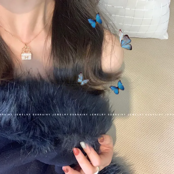 BAROBARO 에르 H S925실버 목걸이 선레이 캉캉 목걸이진금 질감18k 로즈골드 블링 h