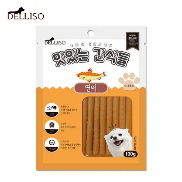 보관편한 개고기간식 소화 강아지고기간식 연어, 1개