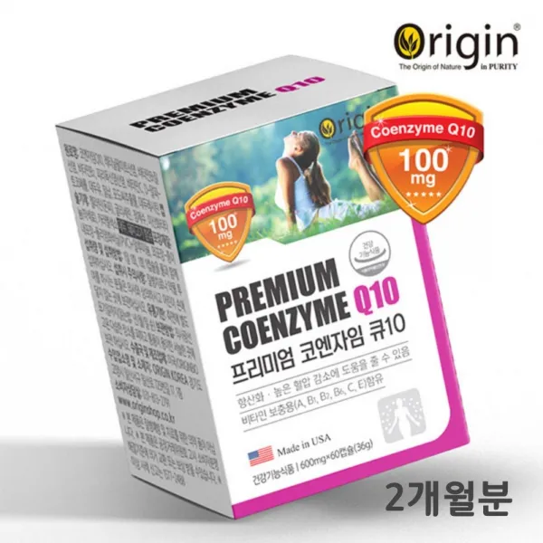 코엔자임큐텐 100mg 코엔자임q10 코큐텐 코엔자임 Q10 큐10 코큐10 COQ10 비타민Q 임신준비 난소 항산화 혈압 혈행 영양제 효능 추천, 1병, 60캡슐