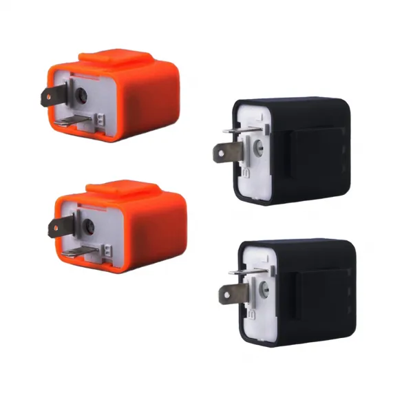 FWT 12V 2 핀 가변 주파수 LED 성 노출증 릴레이 신호등 깜박임 4Pcs, 검정