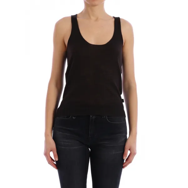 [보테가 베네타]BOTTEGA VENETA Tank Top Brown