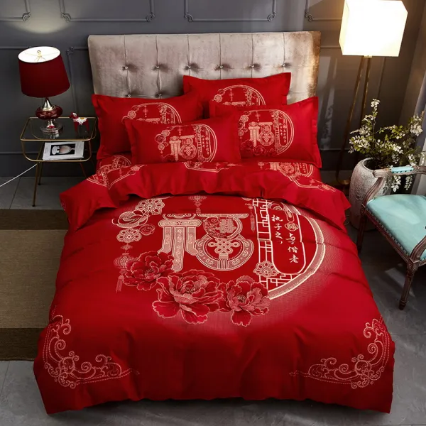 Dec.28 121번 추동 이불 커버 하나 두께 순면 풀솜 이불커버 1인 2인 200x230 학생 1.8m 패키지로 1.5z 로즈 레 드 에 로 는 독종 이 있다.