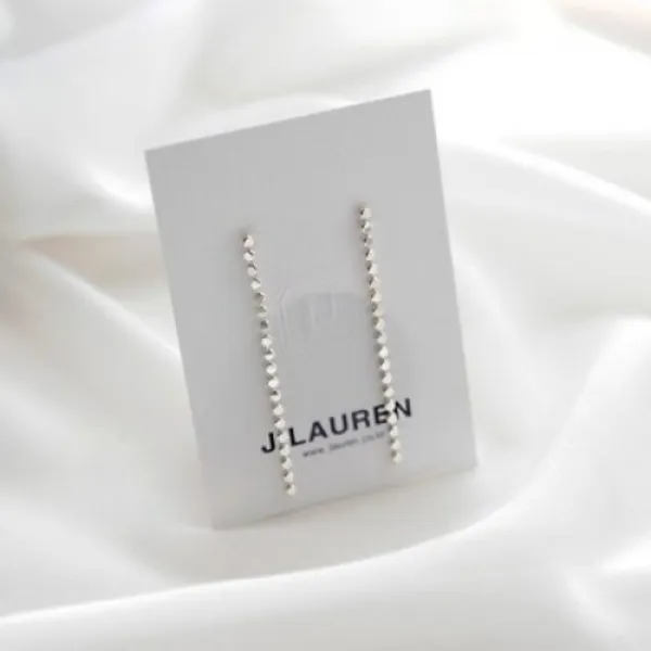 [텐바이텐] 제이로렌 M02573 스완 납작볼 드롭 실버귀걸이_(661989)