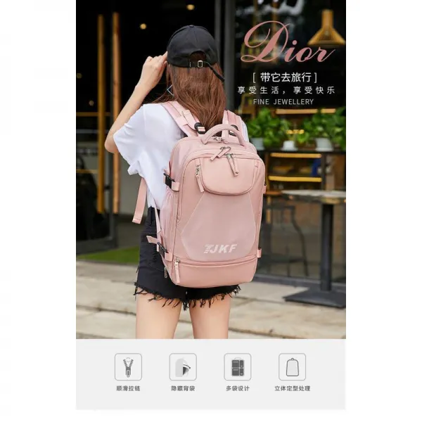 순방 쌍가방 여행 배낭녀 2019 대용량 다기능 대학생 컴퓨터가방 감령분(8921)