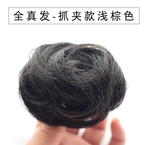 집게머리 가발 여 스몰 동그라미 반 자 환자 머리 꾸미기 게으름뱅이 개성판발 기, 1, 큰집게 타입 다이어스트 내추럴 블랙