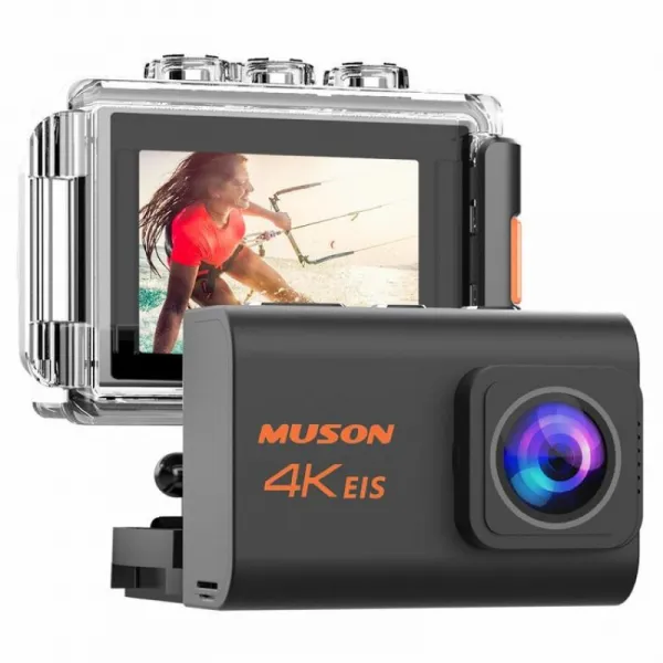 [쿠폰으로 반액]액션 카메라 신형 4K 2000만 화소 MUSON무손 손 떨림 방지 이미지 안정 직찍 막대 액세서