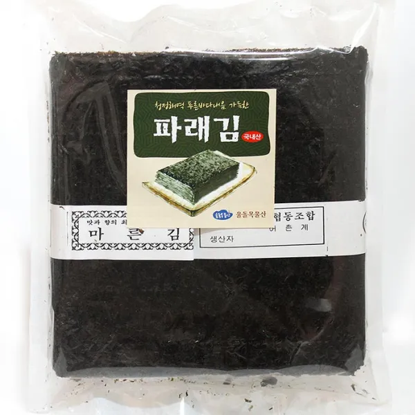 울돌목 맛좋은 완도산 햇 파래김 100장 180g내외 1개 100매