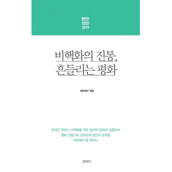 현안진단 2019 비핵화의 진통 흔들리는 평화, 정토출판