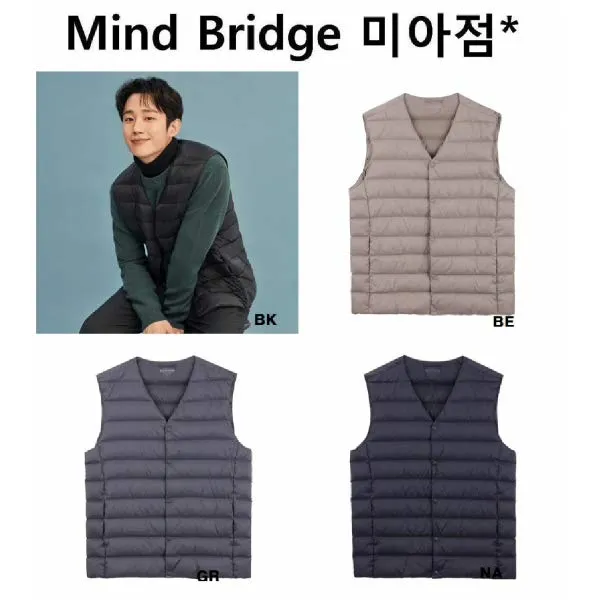  현대백화점 마인드브릿지 Mtdv7101 나일론브이넥경량구스베스트mtdv7101