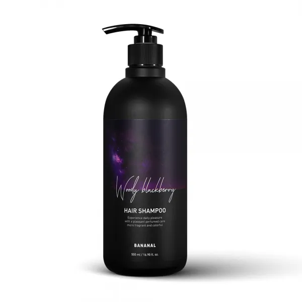 바나날 퍼퓸드 헤어 샴푸 우디 블랙베리 500ml, 1개