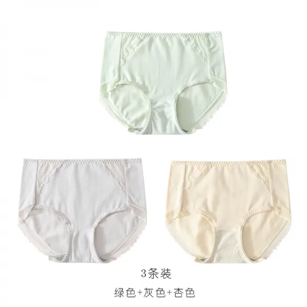 여성 순면 코튼 배기 밑구멍 심플 미디웨스트 빅사이즈 힙랩 경량 헴라인 소프트 소녀 삼각팬티