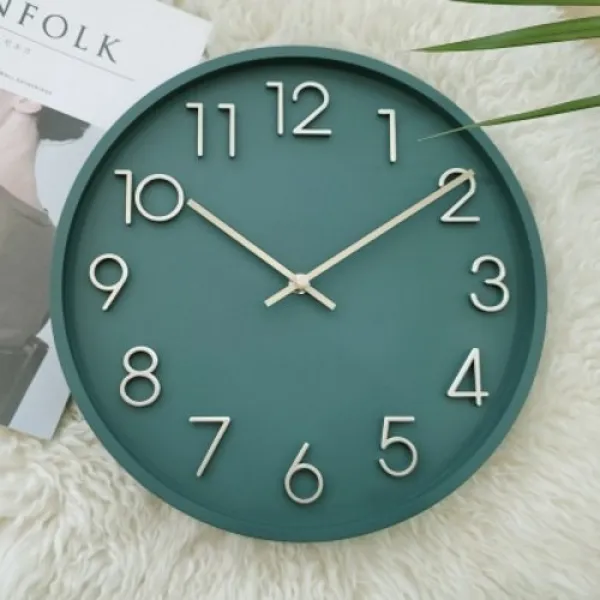 스위트하트 무소음로얄엠보스벽시계280, 그린(green)