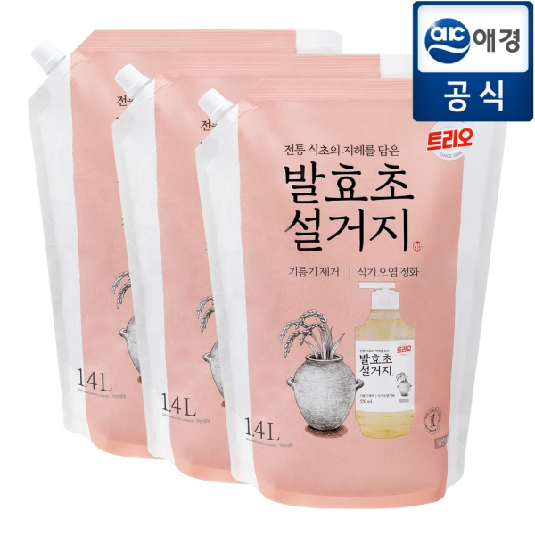 트리오 발효초 설거지 1.4l*3개 트리오 발효초 설거지 1.4lx3개