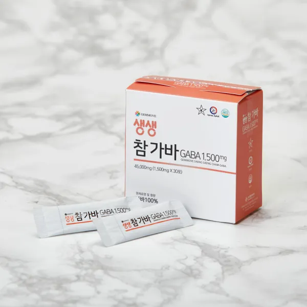 GEMMOVE GABA생생 참가바1500mg*30포(45 000mg).순도100% 의 GABA