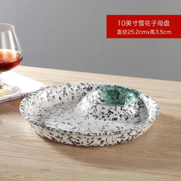있음 식초 물이끓다 교자만두1350g 가정용 찐만두 초밥접시 자기식기, 10 인치 늦눈 교자만두1350g 접