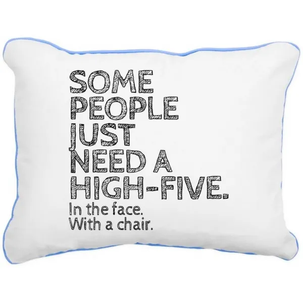 Nmt 일부 사람들은 단지 5 명이 필요합니다. 면전에 대고. Wi 12x15 캔버스 베개 방석 악센트 베개 P049801iohrnq45 Cover + Insert Caribbean Blue