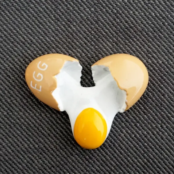 연리 (YL) 계란후라이 아이디어 미국식 입체 미식 자성 냉장고 붙임 자기 흡입 및 홈 장식 벽 붙임/장식 낙하 계란 크기