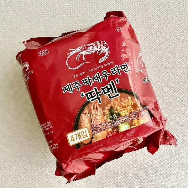 제주라면 딱새우라면 딱멘 4개입