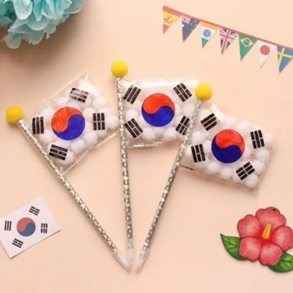 아트박스/도토리클래스 태극기 볼펜 5set, 본품
