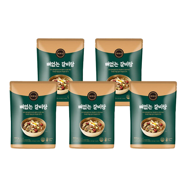해화당 뼈없는 갈비탕 900g 5팩, 900g, 5팩