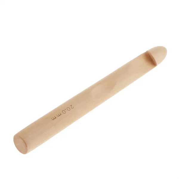 Royalways 큰 목제 땅딸막 한 크로 셰 뜨개질 바늘 바늘 뜨개질을하는 바늘 길쌈 공구 20mm