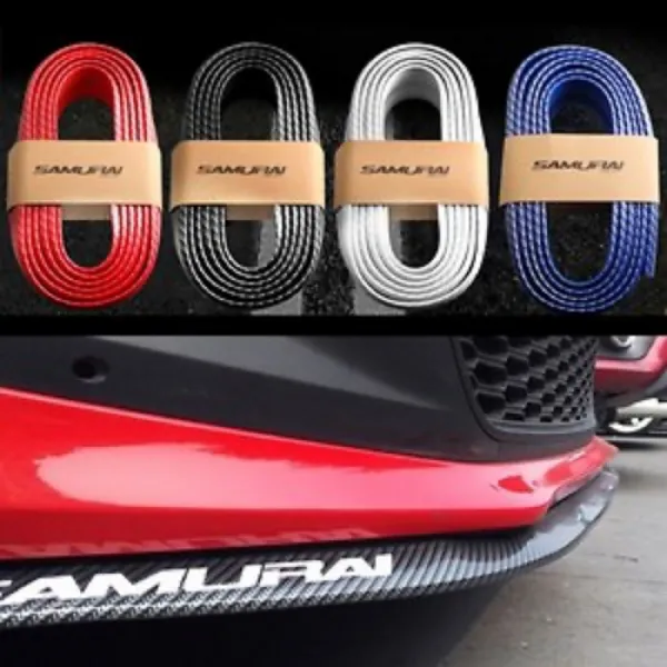 [가족] 사무라이 범퍼 보호가드 에어댐2.5M 카본 레드 블랙 블루, 1개, 블루카본