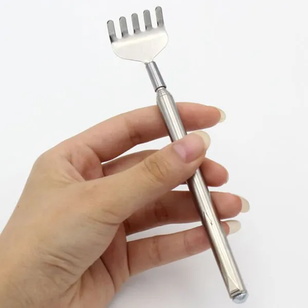 휴대용 스텐 안테나 미니 5단 접이식 등긁개 효자손 효도손, 단일상품