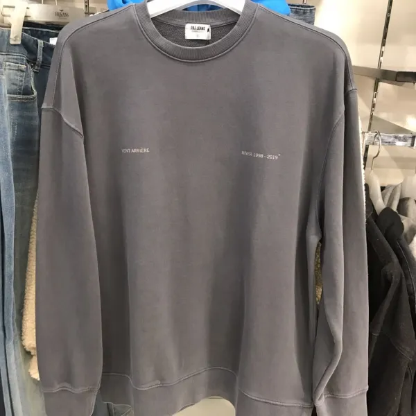 Frj 에프알제이 남성용 오버핏 피그먼트다잉 워싱 컬러 맨투맨 티셔츠 F93m Ts028b